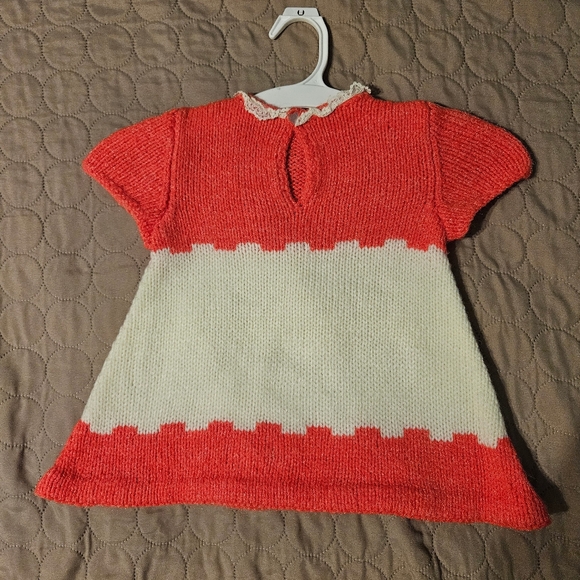 3 pc Hand Knitted Sweater Dress Jacket Hat - Picture 3 of 11